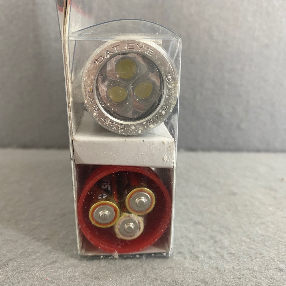CatEye HL-EL410 Silver LED Bike Headlight Waterproof 50m New In Box - Picture 4 of 6